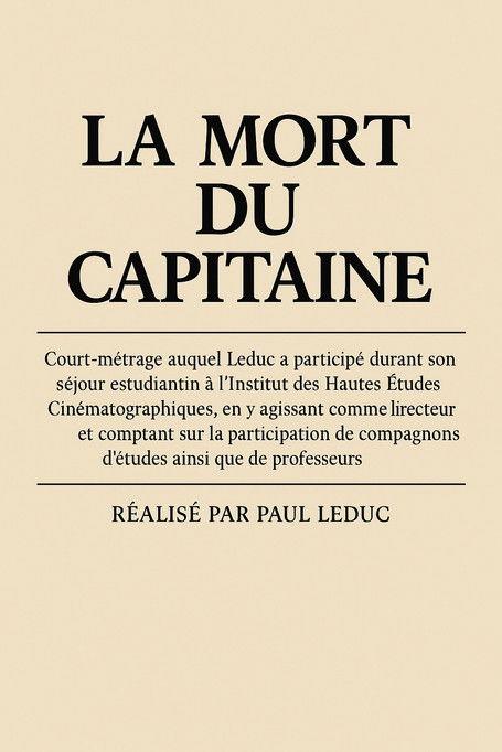 La mort du capitaine